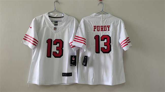 Women%27s San Francisco 49ers #13 Brock Purdy White 2nd Alternate Stitched Jersey